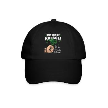 Halt die Kresse für Gärtner und Landschaftsbauer - Baseballkappe - Schwarz/Schwarz - Vorne