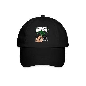 Halt die Kresse für Gärtner und Landschaftsbauer - Baseballkappe - Schwarz/Schwarz - Vorne