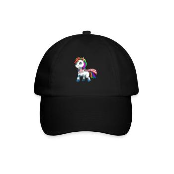 Einhorn 4. Juli - Americorn Patriotisches - Baseballkappe - Schwarz/Schwarz - Vorne