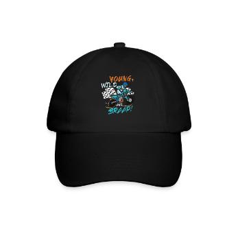 Dirt Bike Dirt Bike Riding Motocross Dirt Biking - Baseball Cap - black/black - Front