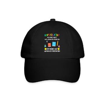 Vorschule Anfang Vorschüler Geschenk - Baseballkappe - Schwarz/Schwarz - Vorne