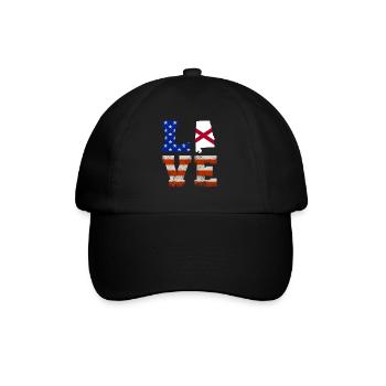 Love-alabama Usa drapeau cadeau - Casquette classique - noir/noir - Devant