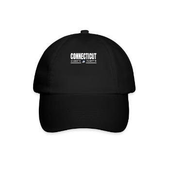 Connecticut travel gift - Baseball Cap - black/black - Front