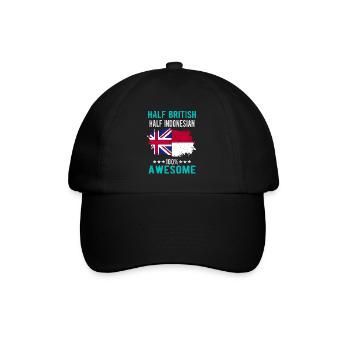 Half British Half Indonesian - Baseball Cap - black/black - Front