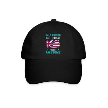Half British Half Libyan - Baseball Cap - black/black - Front