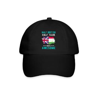 Half British Half Tajik - Baseball Cap - black/black - Front