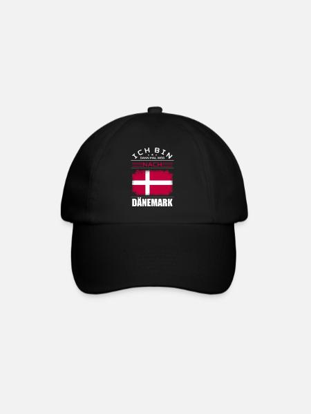 Ich Bin Dann Mal Weg Nach Dänemark Fahne Urlaub - Baseballkappe - Schwarz/Schwarz