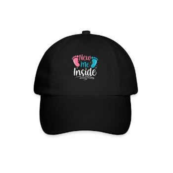The New Me Inside Sweet Baby Inside Pregnant - Baseball Cap - black/black - Front