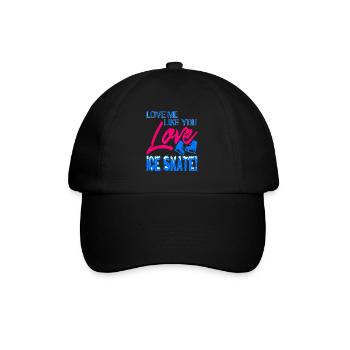Aimez-moi comme vous aimez le patin à glace! Drôle de T-Shirt - Casquette classique - noir/noir - Devant