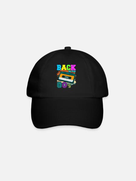 Retour dans les années 80 - 80s Costume 80's Theme Party - Casquette classique - noir/noir