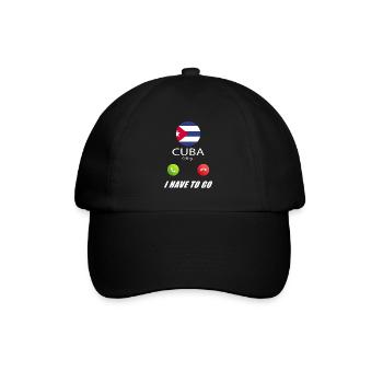 Cuba calls lusiger flags saying - Baseball Cap - black/black - Front