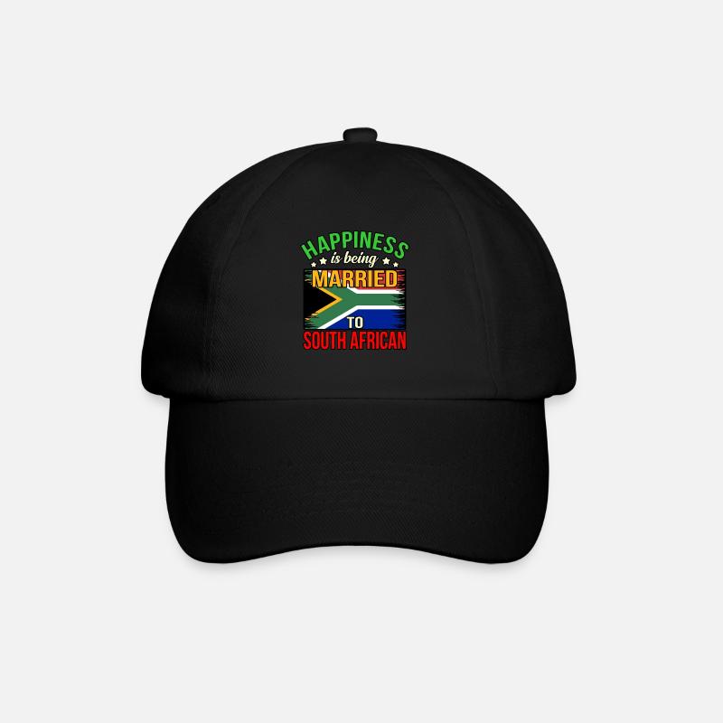 Südafrika - Baseballkappe - Schwarz/Schwarz
