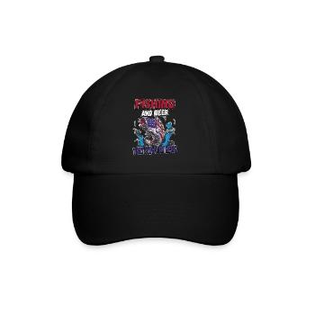 Fishing and beer that's why I'm here Fischer saying - Baseball Cap - black/black - Front