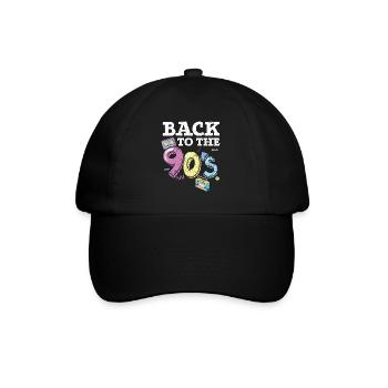 Retour à la fête vintage des années 90 1990 - Casquette classique - noir/noir - Devant