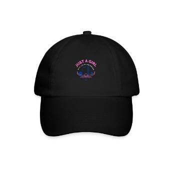 Schwimmen Spruch Lustig Just A Girl Who Loves - Baseballkappe - Schwarz/Schwarz - Vorne