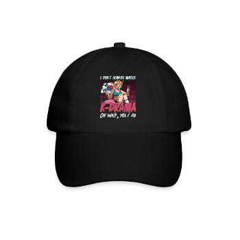 Design pop coréen pour un fan de mode K-Pop - Casquette classique - noir/noir - Devant