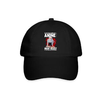 Anime Saying Weeb Otaku - Baseball Cap - black/black - Front