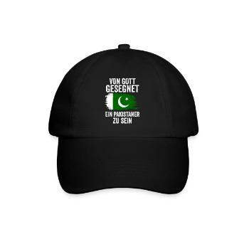 Pakistan Pakistaner Pakistanisches - Baseballkappe - Schwarz/Schwarz - Vorne