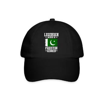 Pakistan Pakistaner Pakistanisches - Baseballkappe - Schwarz/Schwarz - Vorne