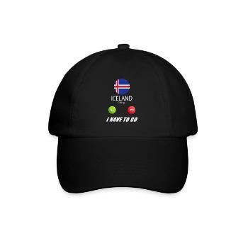 Iceland calls lusiger flags saying - Baseball Cap - black/black - Front