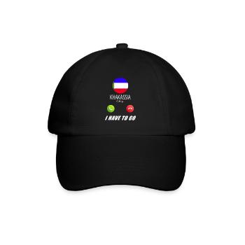 Khakassia calls lusiger flags saying - Baseball Cap - black/black - Front