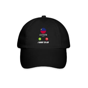 Liechtenstein ruft an Lusiger Flaggen Spruch - Baseballkappe - Schwarz/Schwarz - Vorne