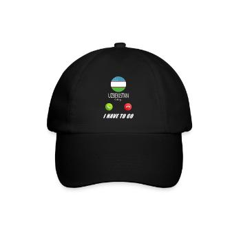 Uzbekistan calls lusiger flags - Baseball Cap - black/black - Front