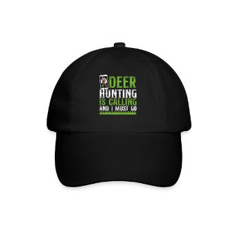 Buck Deer Hunting Hunter Phone - Baseballkappe - Schwarz/Schwarz - Vorne