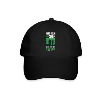 Buck Deer Hunting Hunter Father - Baseball Cap - black/black - Front