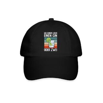 Gin - Baseballkappe - Schwarz/Schwarz - Vorne