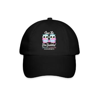 Save The Bra Buddies Brustkrebs Bewusstsein - Baseballkappe - Schwarz/Schwarz - Vorne