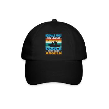 Normale Jungs machen Hausaufgaben coole Jungs - Baseballkappe - Schwarz/Schwarz - Vorne