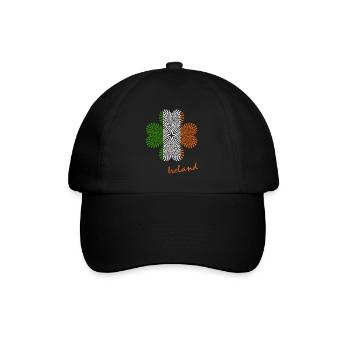 Ireland shamrock - Baseballkappe - Schwarz/Schwarz - Vorne