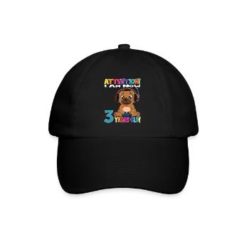 Gaming Dog I Am Now 3 Years Old - Baseball Cap - black/black - Front