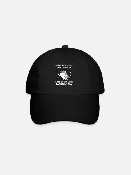 Nur weil ich lächle klatschen Ohrfeige - Baseballkappe - Schwarz/Schwarz
