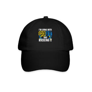 Je vis avec la goutte et la berce conscience de la goutte - Casquette classique - noir/noir - Devant