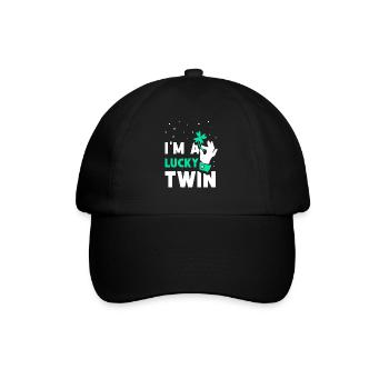 I am a happy twin Ireland Irish - Baseball Cap - black/black - Front