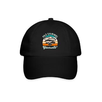 Mushroom Collection Lucky Shirt Mushroom Picker - Baseball Cap - black/black - Front