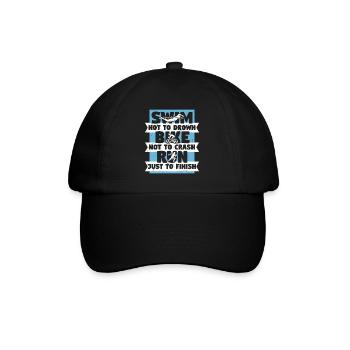 Bike Run Triathlon To Finish - Baseball Cap - black/black - Front
