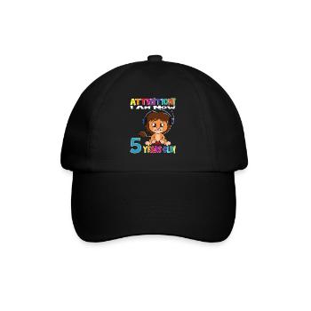 Anniversaire Lion J'ai maintenant 5 ans - Casquette classique - noir/noir - Devant