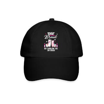 Braut Schaf Team Braut Geschenk - Baseballkappe - Schwarz/Schwarz - Vorne