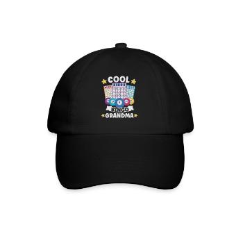 Bingo Card Game Grandma Bingo Player Bingo Cards - Baseball Cap - black/black - Front