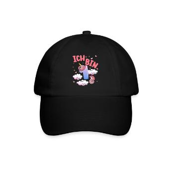 Ich Bin 1 Jahre Alt | Einhorn-thema | 1. - Baseballkappe - Schwarz/Schwarz - Vorne