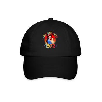 Génial depuis 1972 Femme 50e anniversaire Cadeau - Casquette classique - noir/noir - Devant
