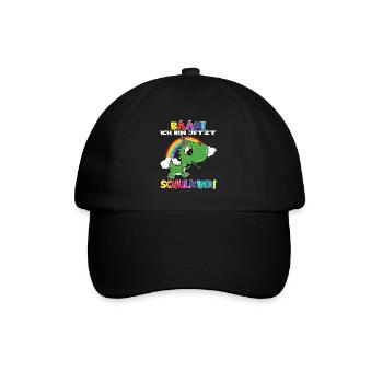 Bääm! Ich Bin Jetzt Schulkind Einschulung - Baseballkappe - Schwarz/Schwarz - Vorne
