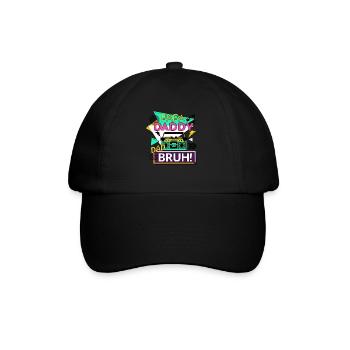 Papa Daddy Dad Bruh - Baseballkappe - Schwarz/Schwarz - Vorne