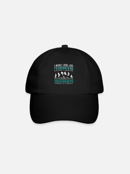 Wakeboard Wakeboarding Wakeboarder Wake Gift - Baseball Cap - black/black