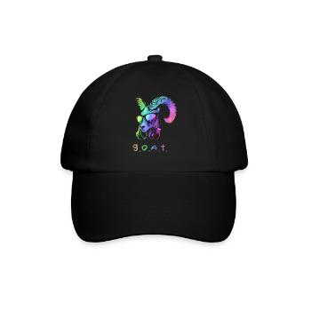 The GOAT Cool and Funny Music Animal with - Baseball Cap - black/black - Front