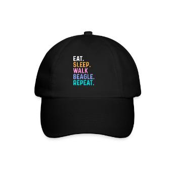 Eat Sleep Walk Beagle Repeat - Baseball Cap - black/black - Front