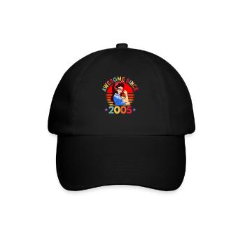 Awesome since 2005 Frauen 17. Geburtstag Geschenk - Baseballkappe - Schwarz/Schwarz - Vorne